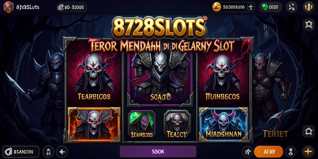 Gameplay menegangkan 8728SLOTS dengan elemen Horror yang mendalam.