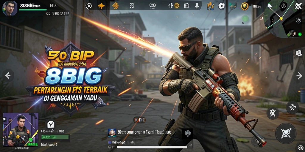Screenshot utama gameplay 88BIG menampilkan aksi tembak menembak yang mendebarkan.