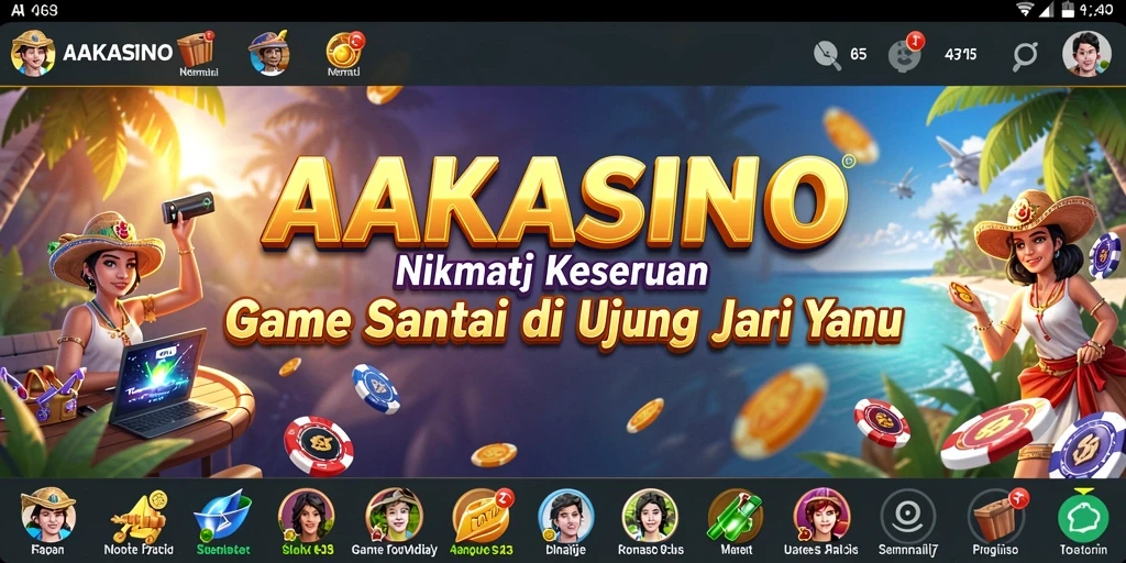Screenshot AAKASINO menampilkan gameplay santai yang seru.