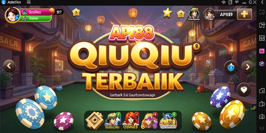 Screenshot utama dari gameplay QiuQiu yang menarik dan mendebarkan.