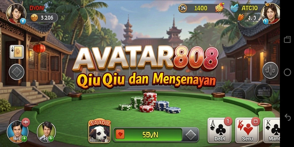 Tampilan gameplay QiuQiu yang menarik di AVATAR808.