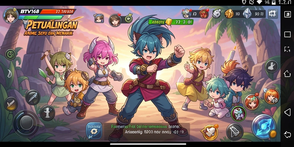 Screenshot menampilkan aksi seru dalam game Anime BTV168.