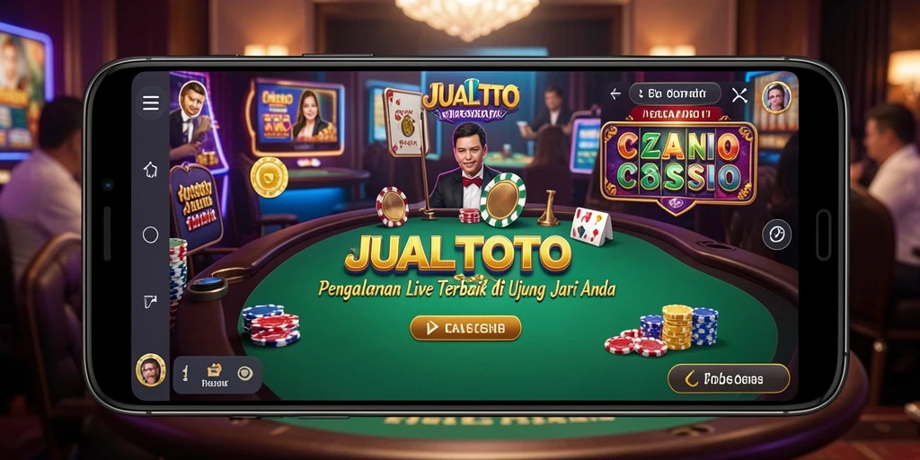 Tampilan gameplay Live Casino yang mengasyikkan di JUALTOTO.