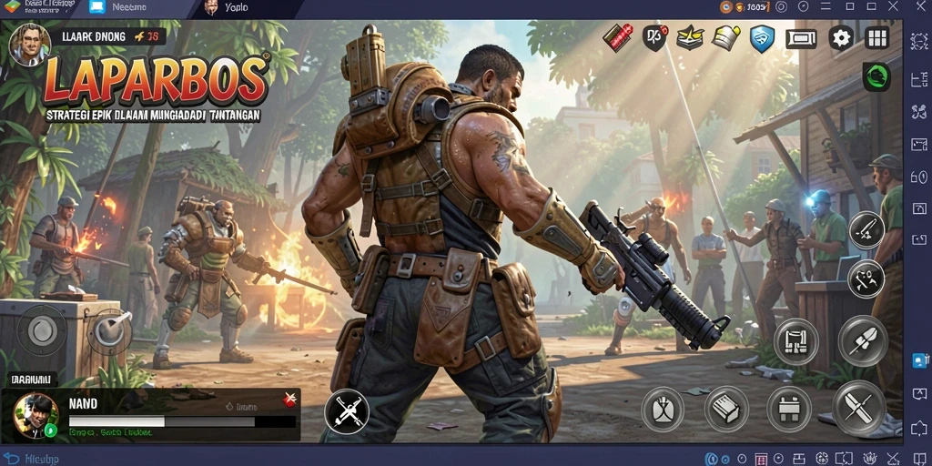 Tampilan gameplay LAPARBOS yang menarik dan menantang.