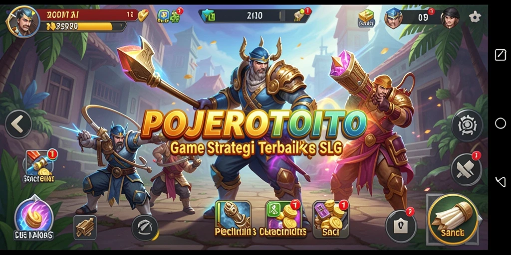 Tampilan aksi seru di POJEROTOTO dengan strategi SLG yang mendalam.