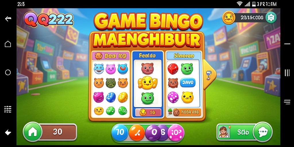 Tampilan gameplay seru dan interaktif di QQ222.