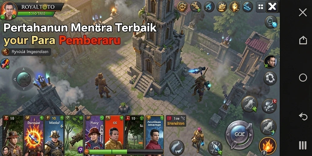 Tampilan gameplay menarik dari ROYALTOTO saat menghadapi serangan musuh.