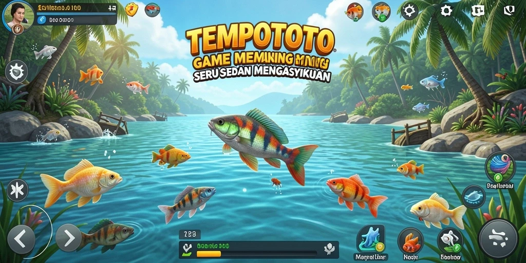 Tangkapan ikan besar di gameplay TEMPOTOTO yang memukau.