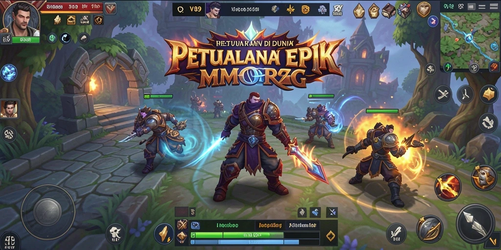 Screenshot gameplay V89 menampilkan petualangan seru dalam MMORPG.